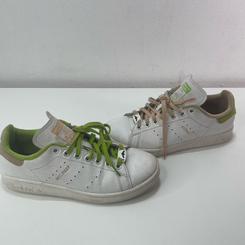 Adidas Stan Smith x Disney Miss Piggy & Kermit 2021 White Sneakers Women 6